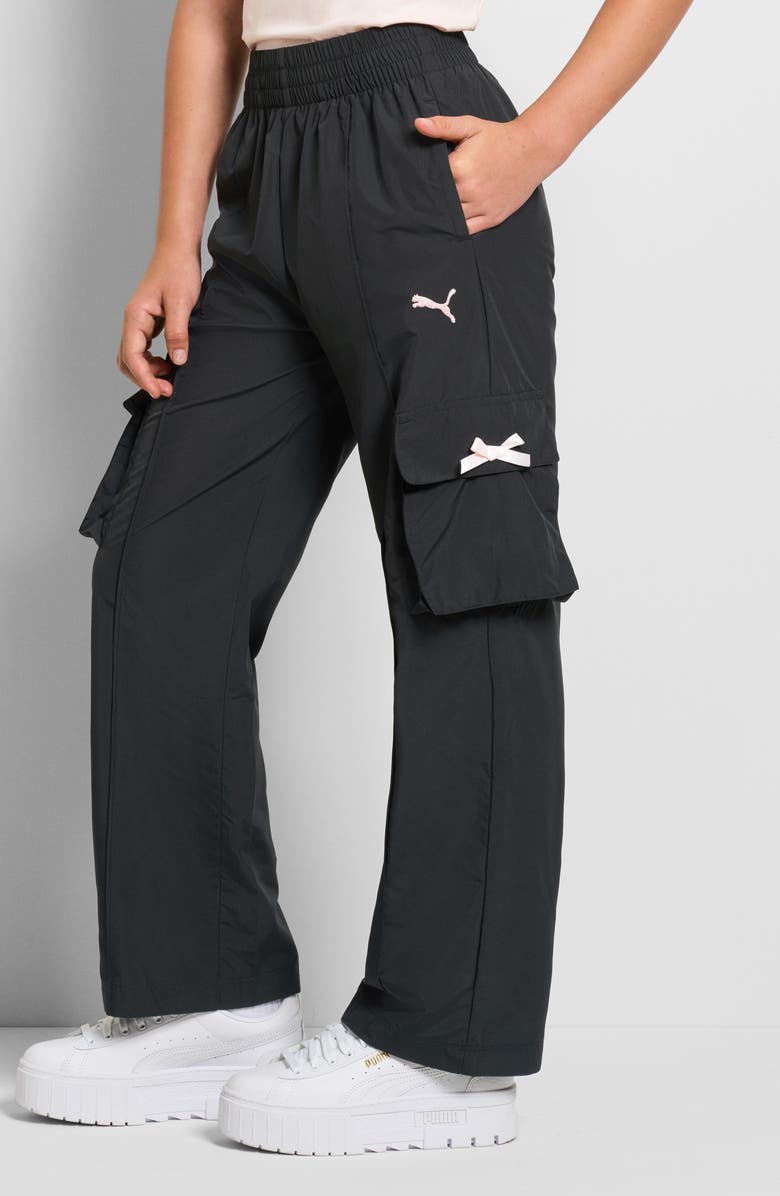 PUMA Kids' Bow Society Woven Cargo Pants, Alternate, color,