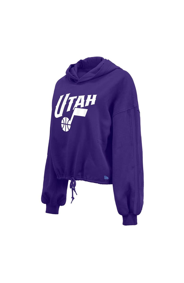 New Era Women's New Era Purple Utah Jazz 2024/25 City Edition Cropped Pullover Hoodie, Alternate, color, 