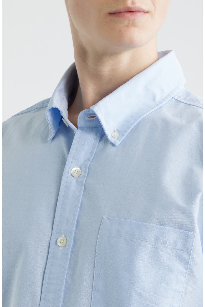 Light Blue Cotton Button-Down Oxford Shirt, Alternate, color, CHAMBRAY
