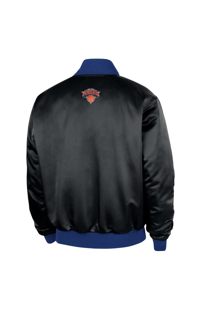 Nike Men's Nike  Black New York Knicks 2025/26 City Edition Remix Courtside Full-Snap Bomber Jacket, Alternate, color, Black