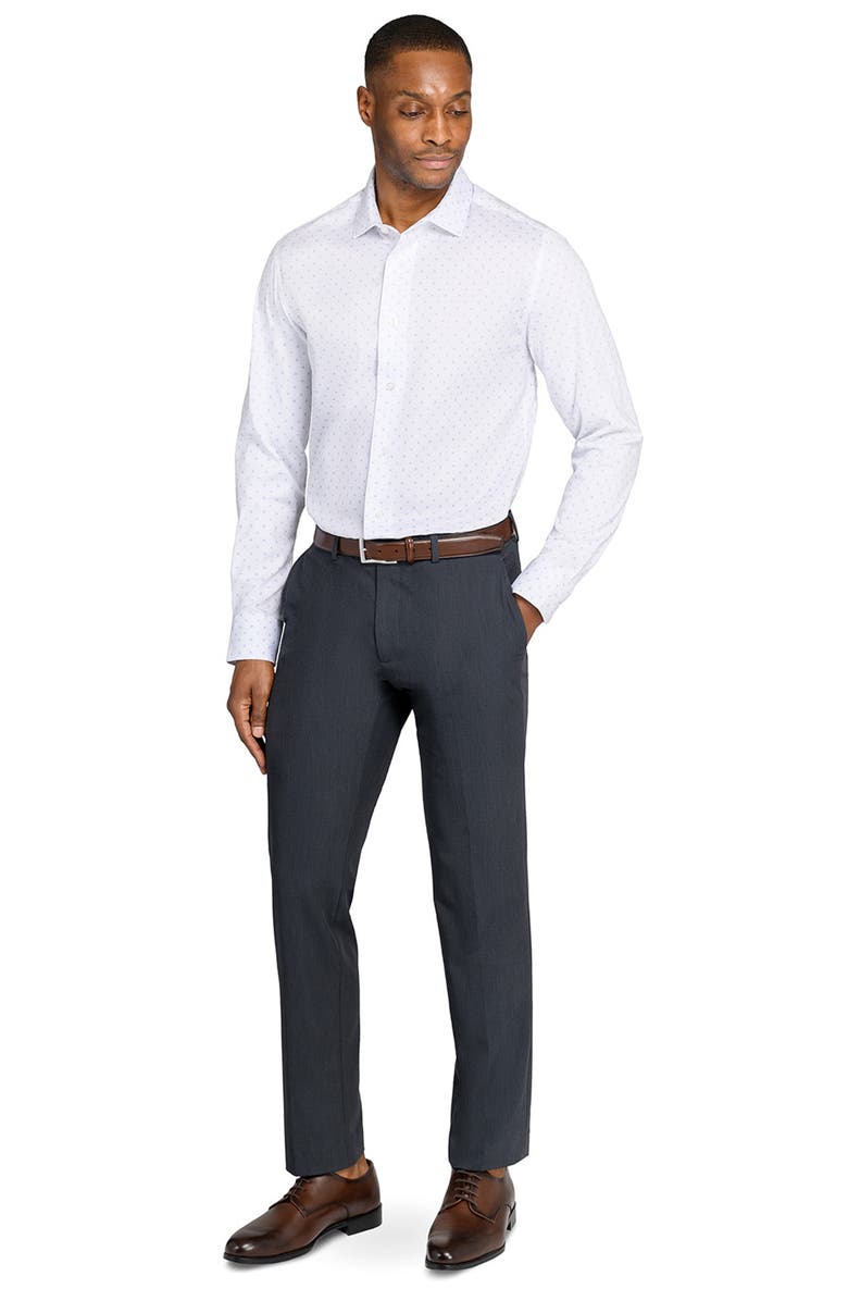 W.R.K Slim Fit Star Geo Print Reworked Dress Shirt, Alternate, color, White/ Blue