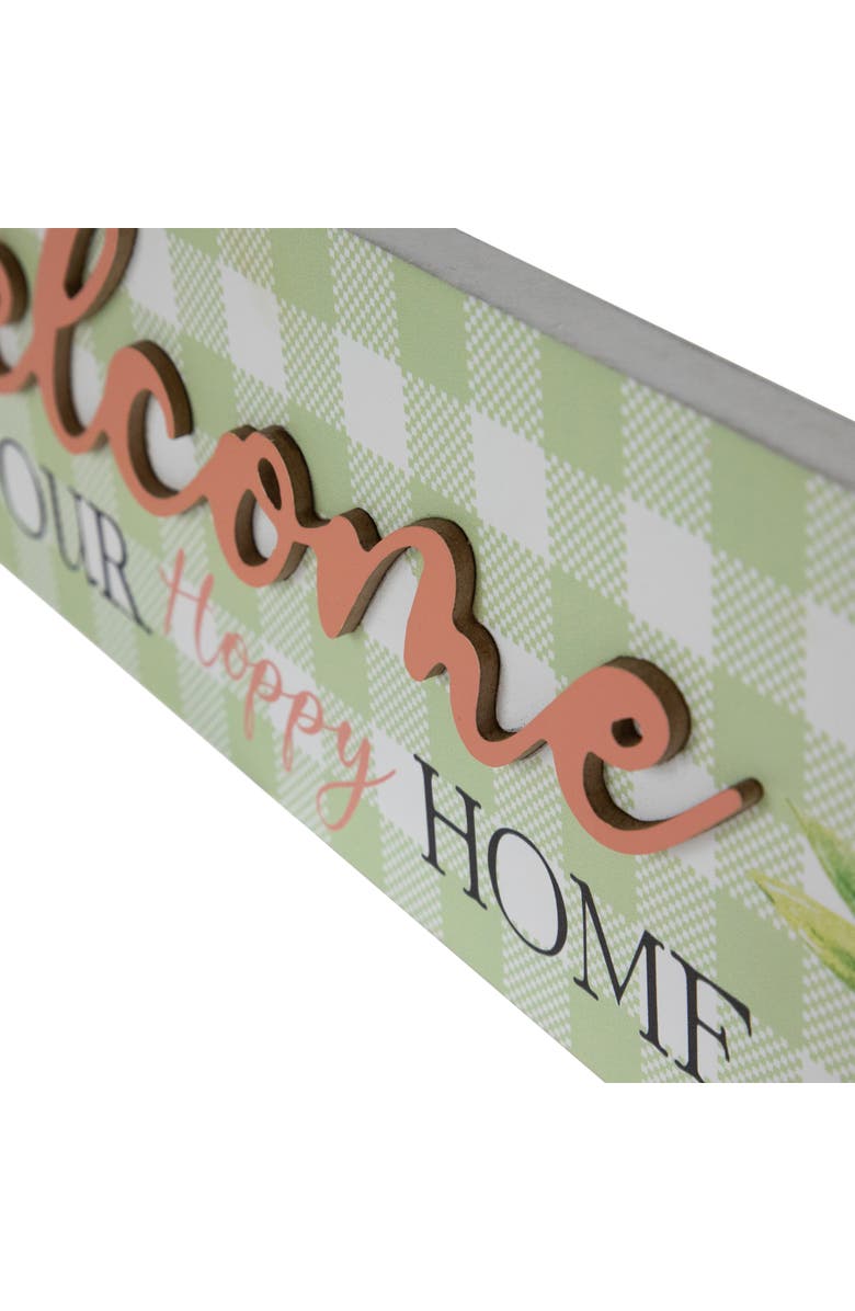 Northlight Welcome to Our Hoppy Home Easter Wall Sign - 19.75", Alternate, color, Green