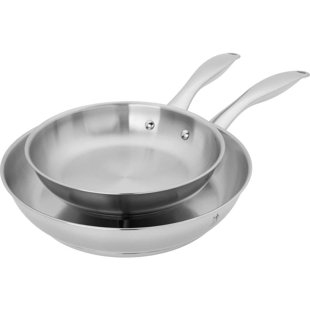 Henckels Cutlery Aragon 2-piece Stainless Steel Sauce Pan Set In Silver