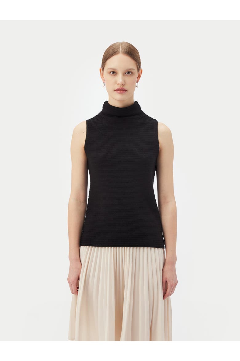 Lightweight Cashmere Silk Turtleneck, Alternate, color, Black