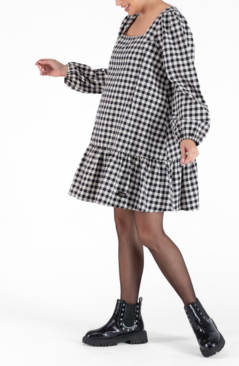 Cache Coeur Patti Short pregnancy and nursing dress, Alternate, color, Black / White