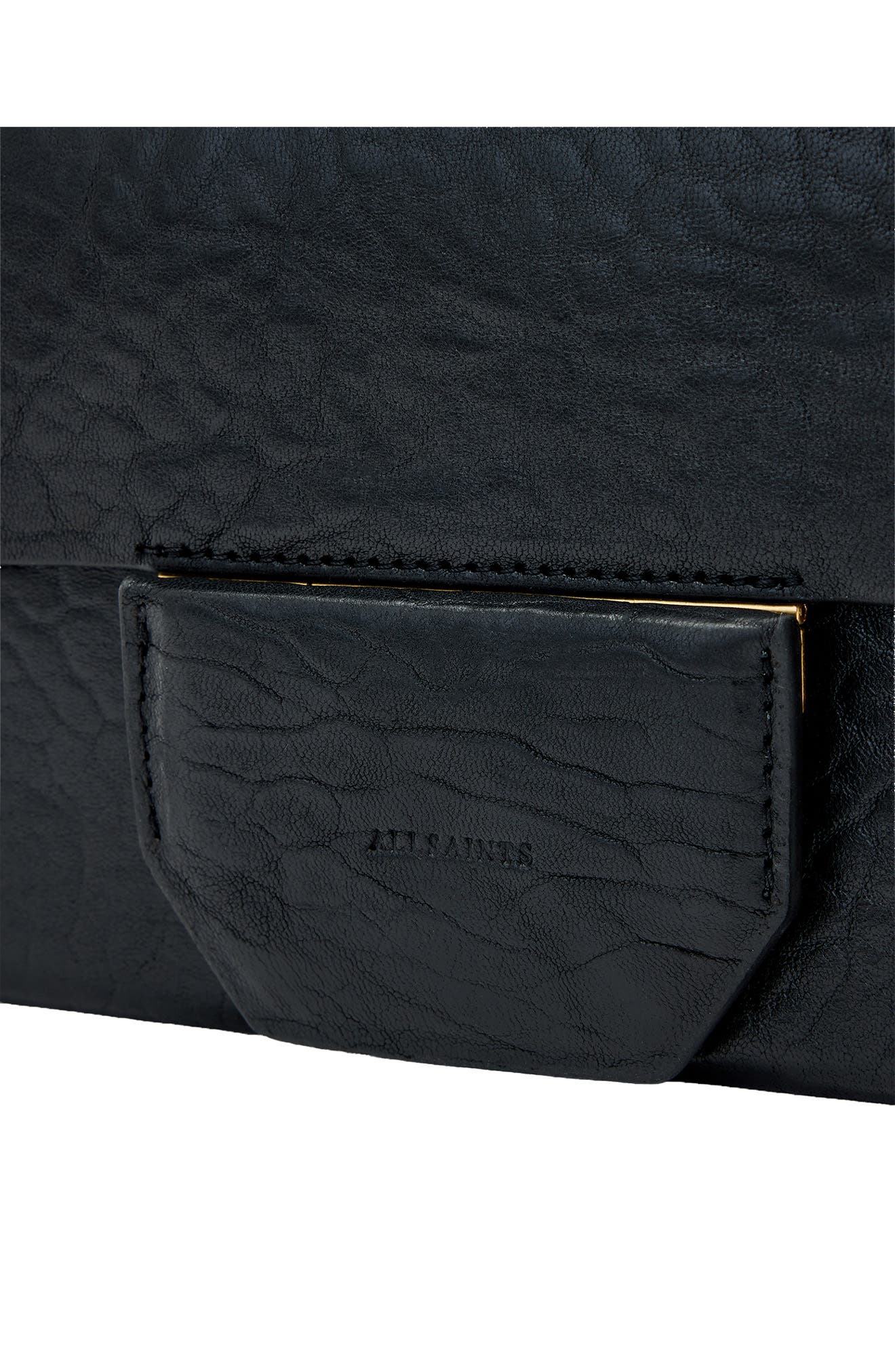 AllSaints Ursa Leather Wallet, Alternate, color, Black