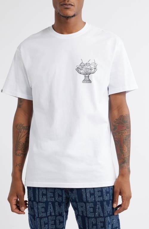 ICECREAM Fountain Cotton Graphic T-Shirt in White 