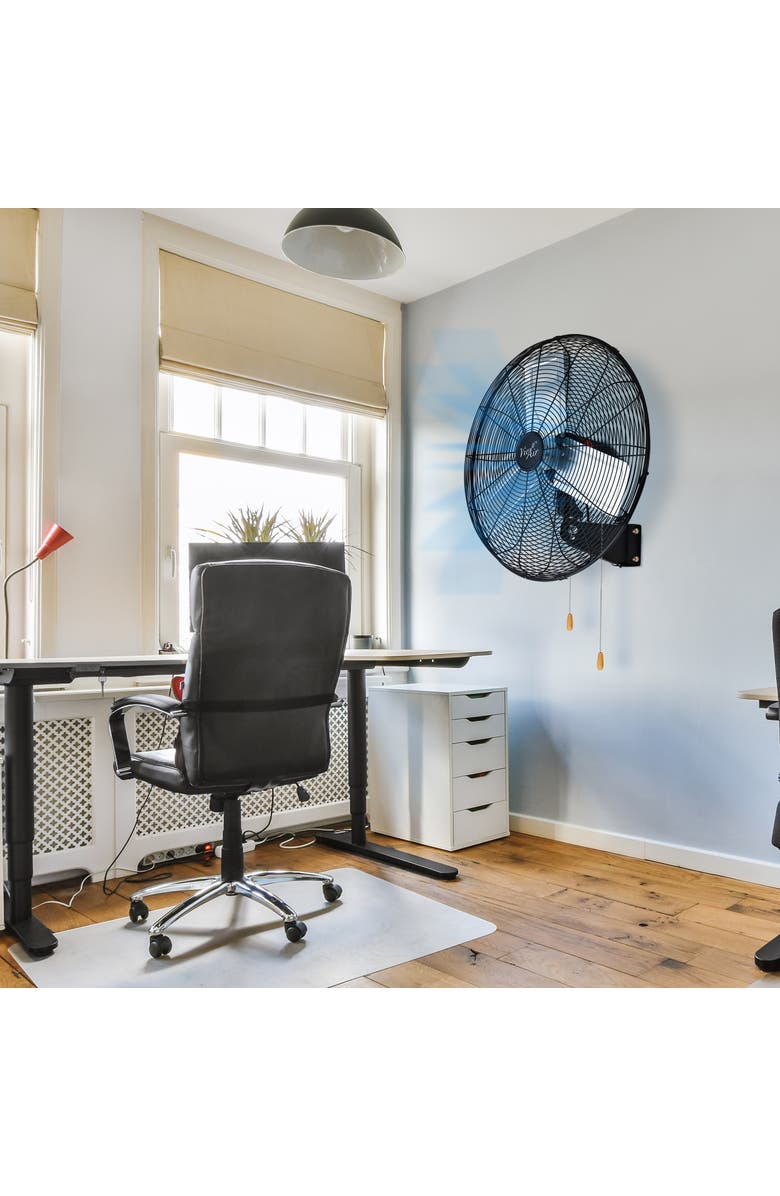 Vie Air Tilting Wall Mountable Heavy Duty Commercial Strength Oscillating Fan, Alternate, color, Black