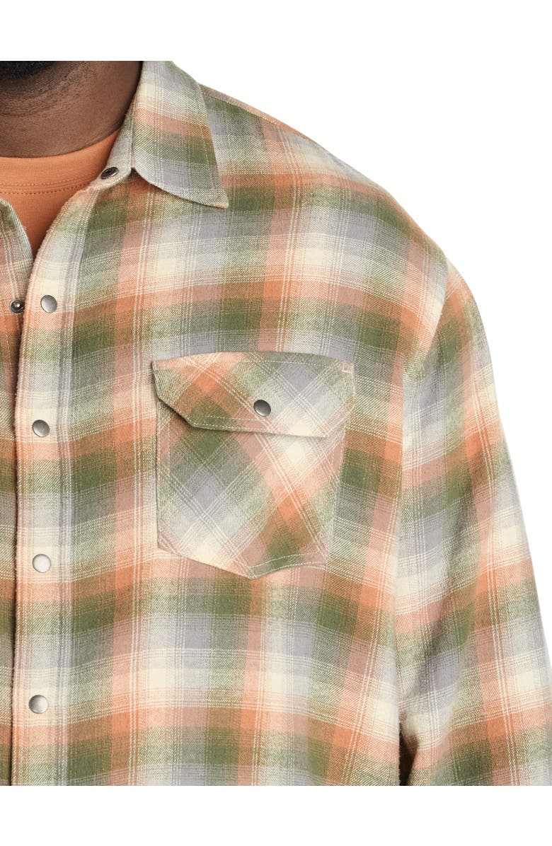 Harbor Bay by DXL Big & Tall Medium Plaid Flannel Sport Shirt, Alternate, color, Multi