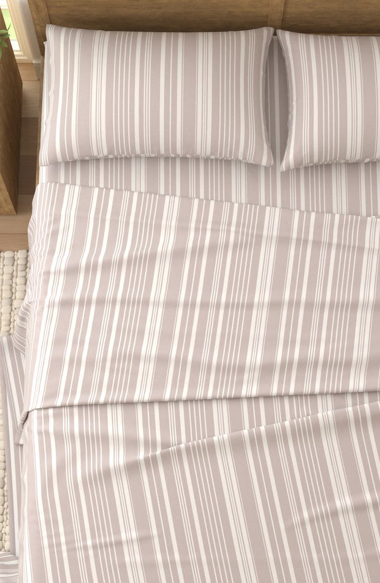 Woven & Weft Stripe Sheet Set, Alternate, color, Lavender Purple Stripe