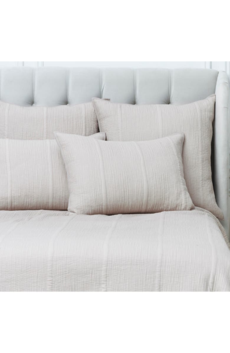 ELISABETH YORK Nunzia Oyster Cotton Full/Queen Bed Quilt, Alternate, color, Silver