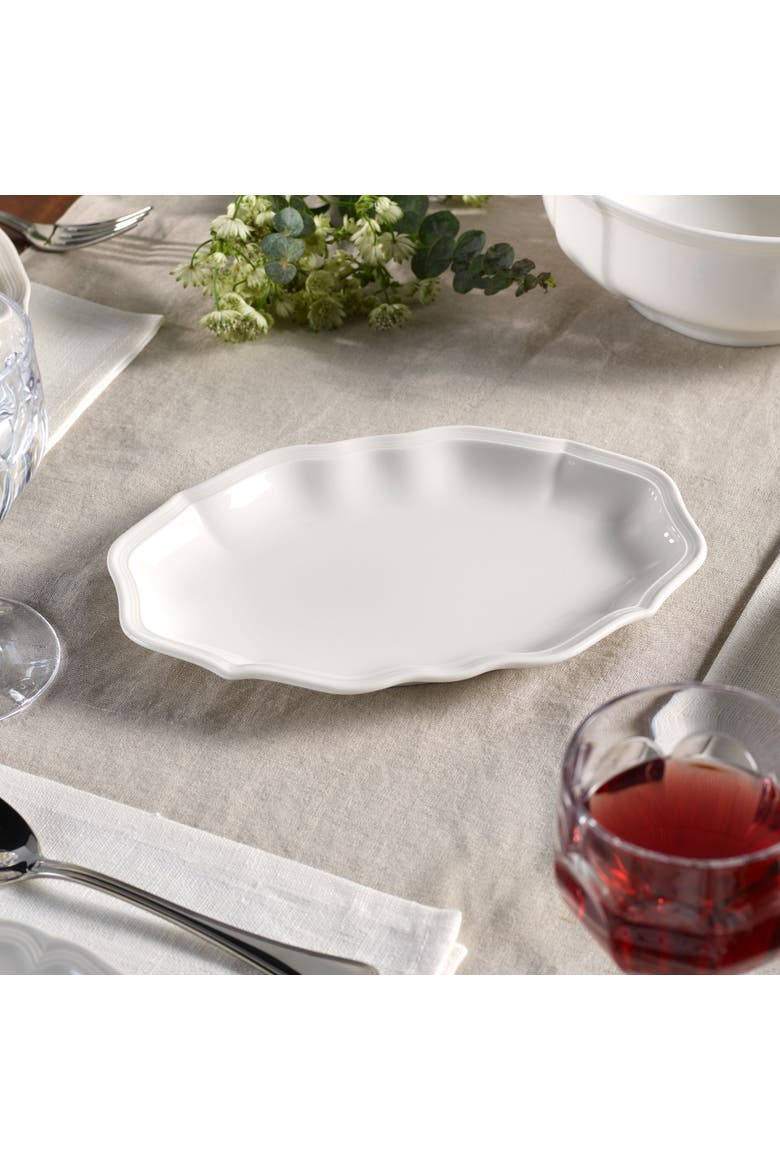 Manoir Pickle Dish/Gravy Stand, Alternate, color, white