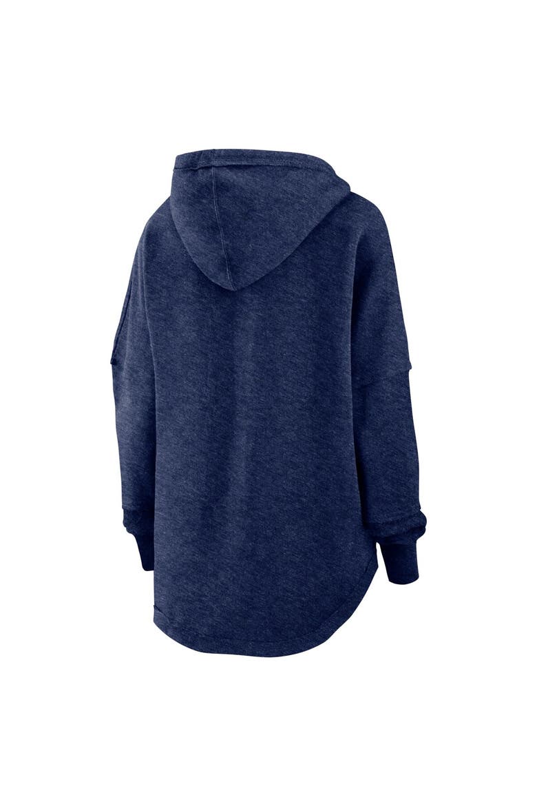 Women's Fanatics Heather Navy Boston Red Sox Luxe Pullover Hoodie, Alternate, color, Heather Navy