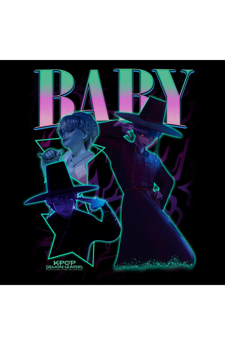 KPop Demon Hunters Boy's KPop Demon Hunters Baby Saja Collage  Graphic T-Shirt, Alternate, color, Black