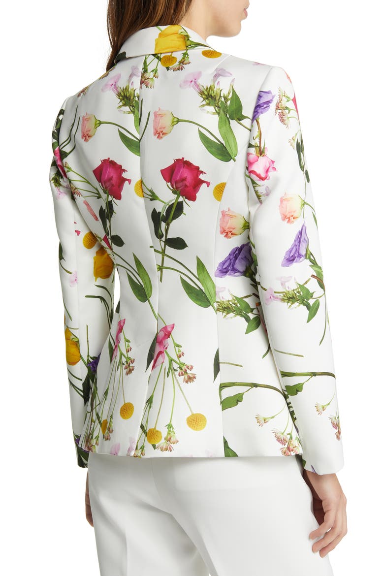 Ziahh Floral Jacket, Alternate, color, WHITE