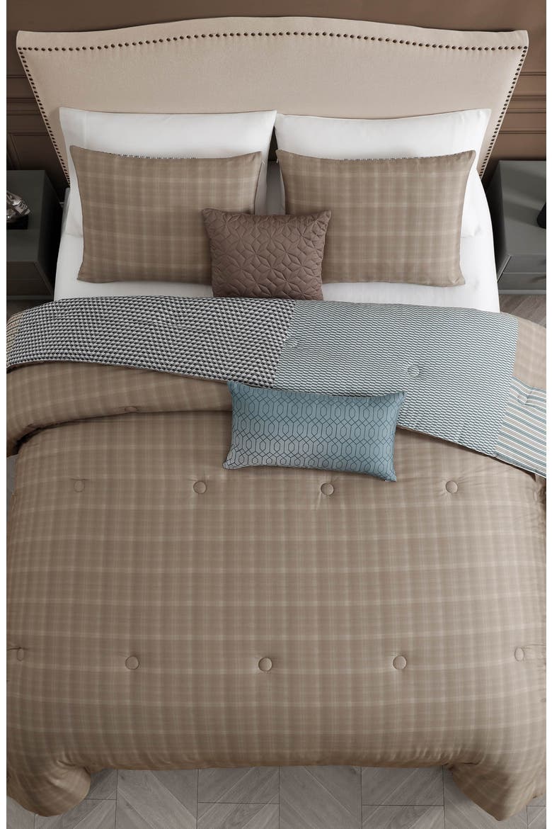 Tranquil Patch Cotton Sateen Comforter Set, Alternate, color, BLUE