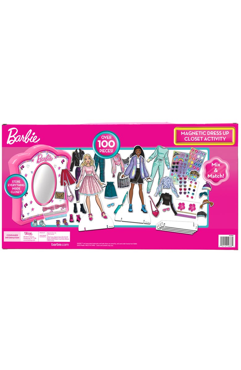 Barbie Magnetic Dress Up Closet Activity, Fashion Design Playset, Kids 3+, Alternate, color, Multicolored