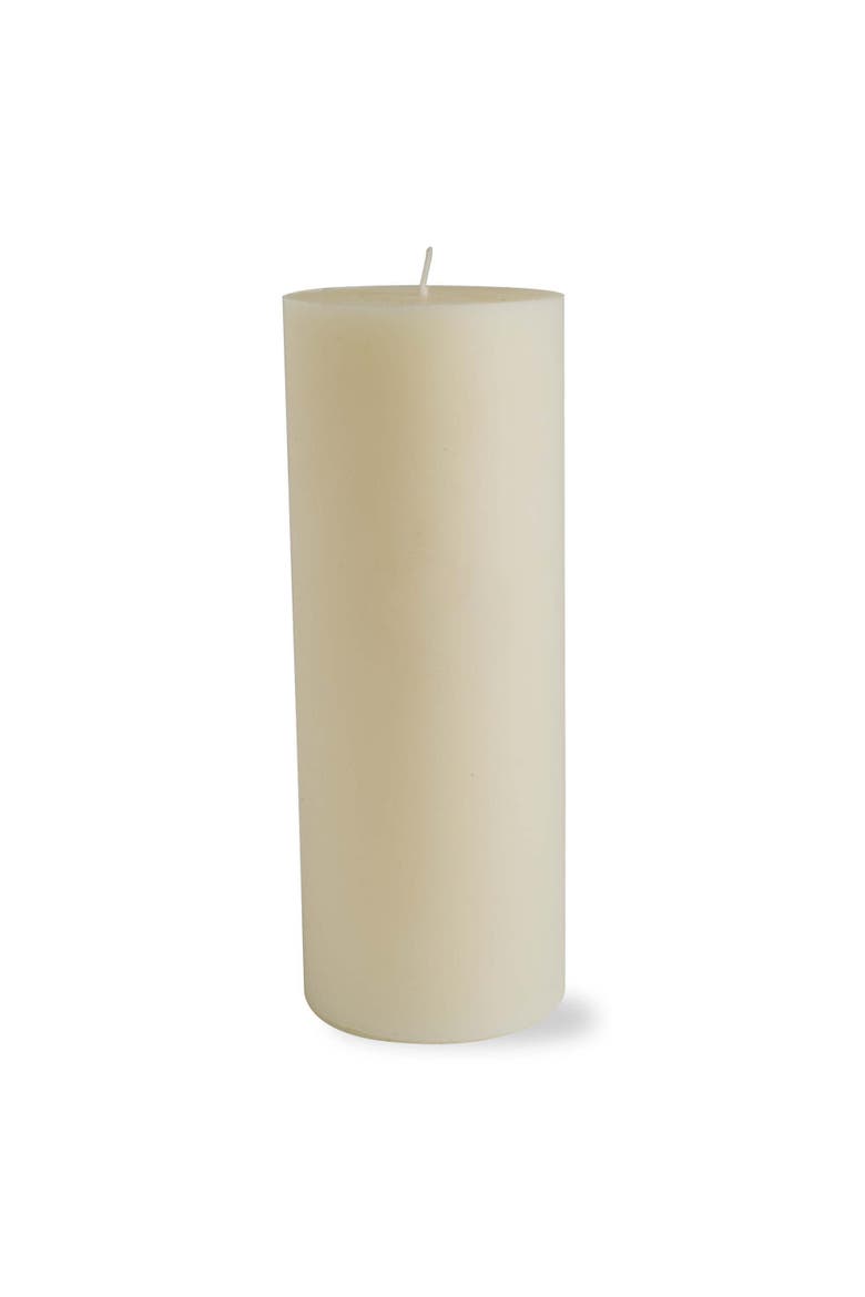 Ivory Pillar Candles Unscented Drip-Free Long Burning Set, Alternate, color, Beige