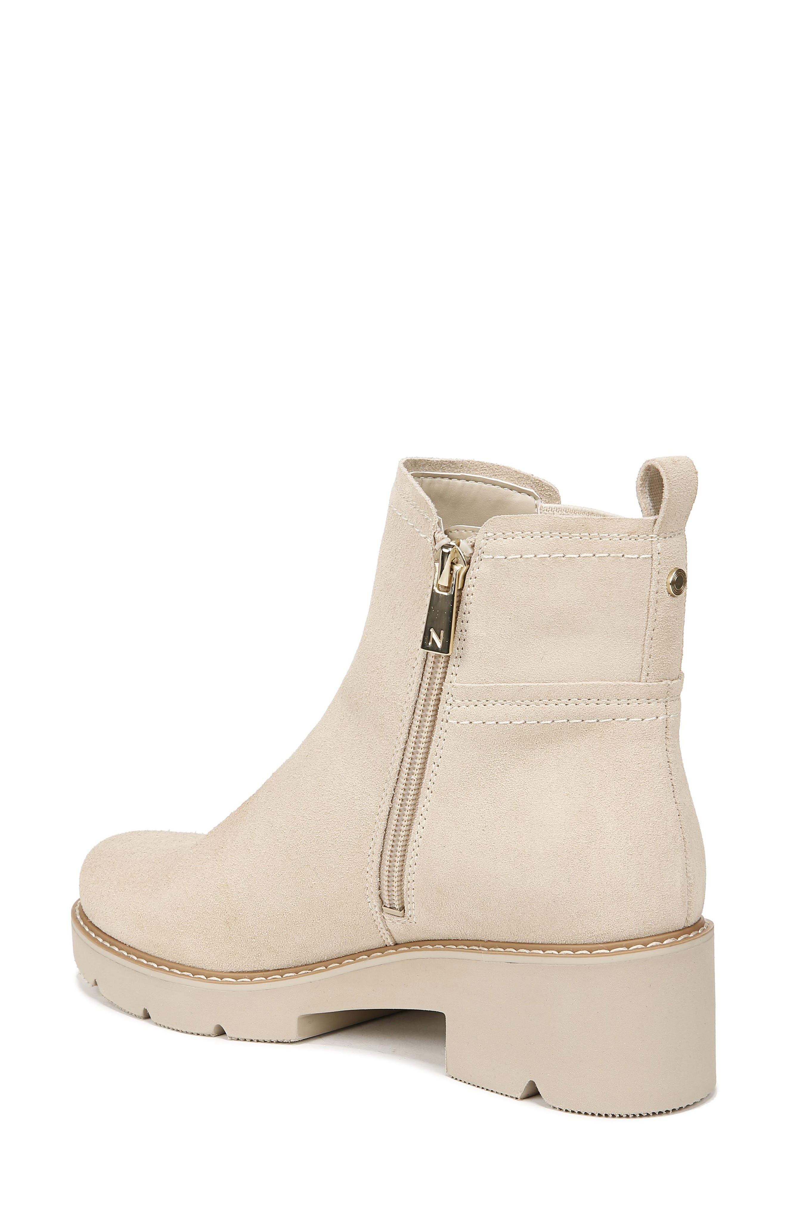 Naturalizer Darry Water Repellent Platform Bootie, Alternate, color, Porcelain Beige Suede