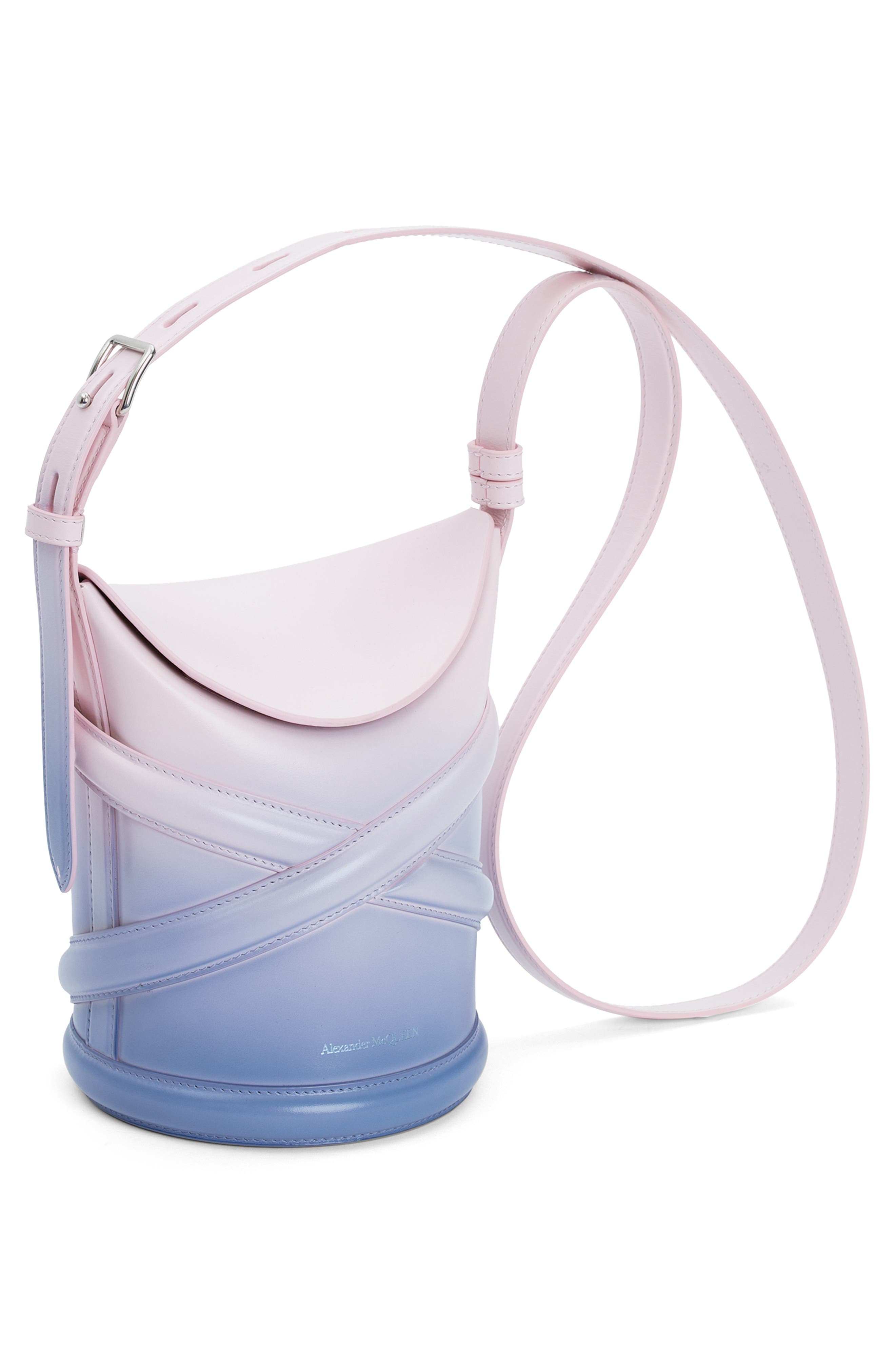 McQueen The Curve Dégradé Leather Crossbody Bag, Alternate, color, 
