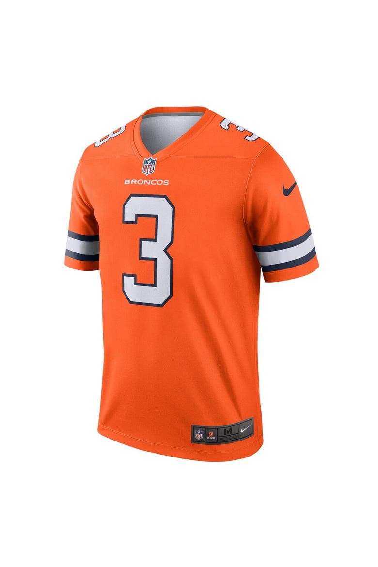 Men's Nike Russell Wilson Orange Denver Broncos Alternate Legend Jersey, Alternate, color, Orange
