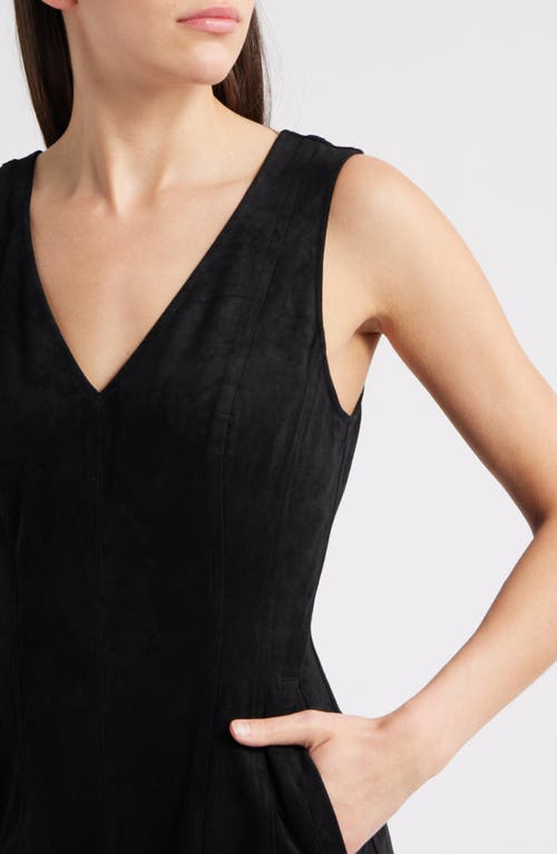 Ciebon Nasha Faux Suede Sheath Dress In Black