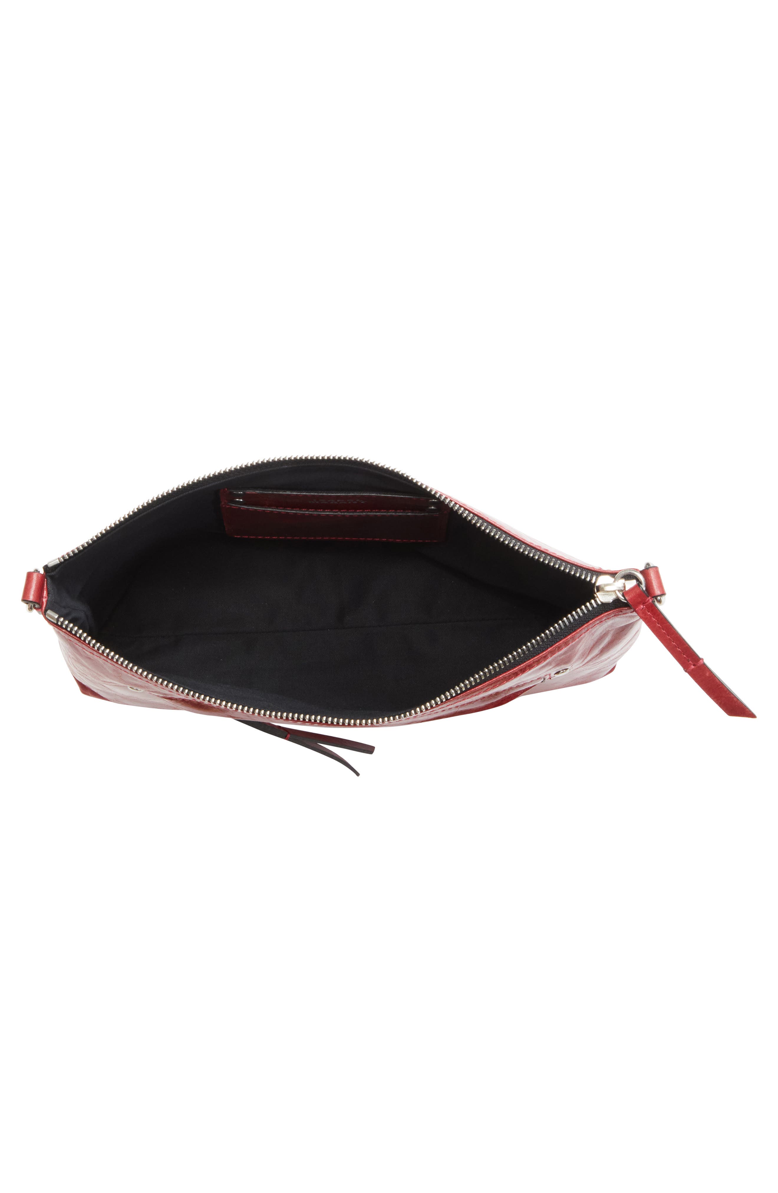 Nessah Wardy Leather Crossbody Bag, Alternate, color, DEEP RED