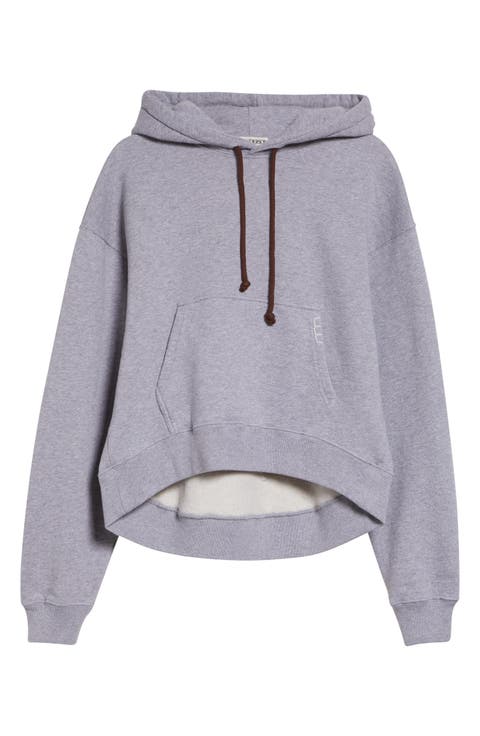 Loafer Stitch Curved Hem Fleece Hoodie