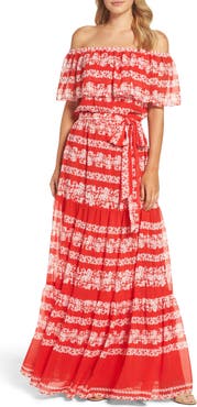 Eliza J Off the Shoulder Maxi Dress
