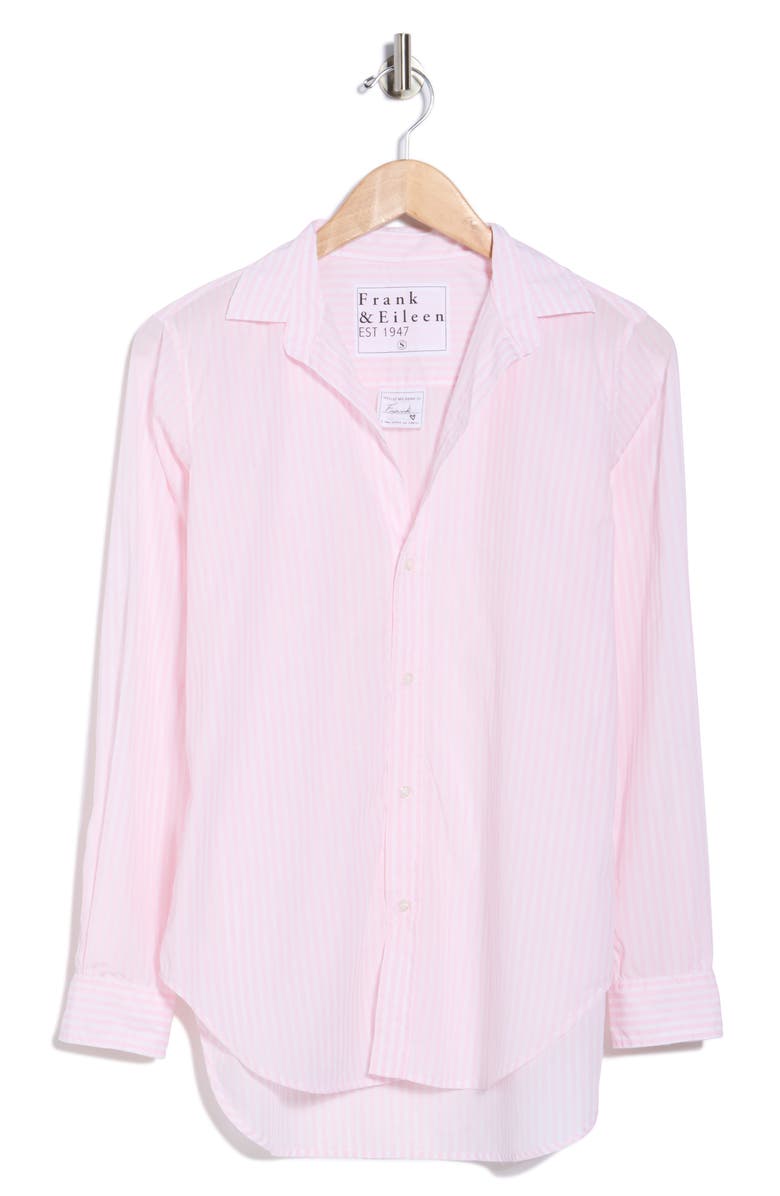 Frank & Eileen Classic Cotton Button-Up Shirt, Alternate, color, White/ Pink Stripe