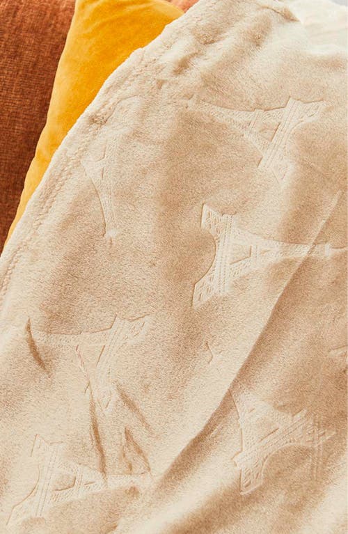 Luxury Home Contemporary Embossed Eiffel Tower Throw Blanket