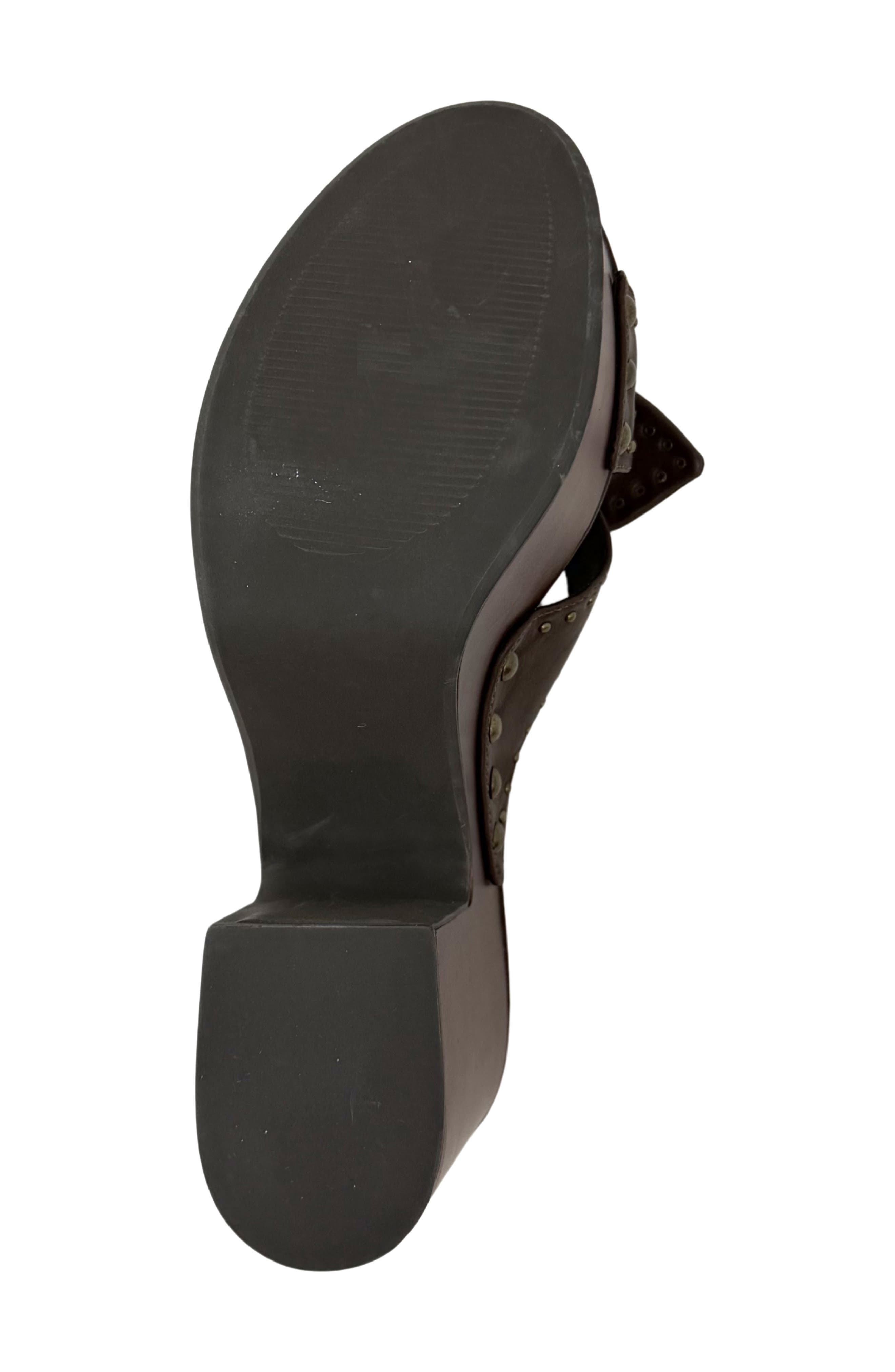 SHUSHOP Eliza Platform Slide Sandal, Alternate, color, Brown