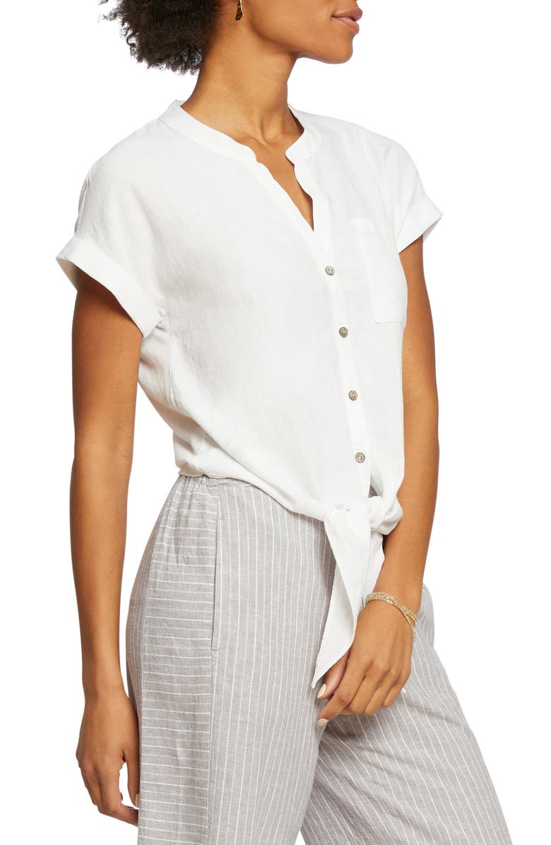 NIC+ZOE Tie It On Linen Blend Top, Alternate, color, 