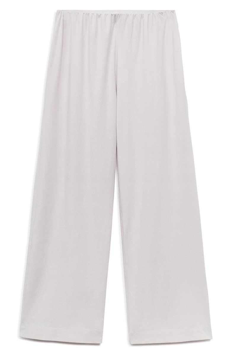MANGO Fluid Stretch Cotton Pajama Pants, Alternate, color, Light/ Pastel Grey