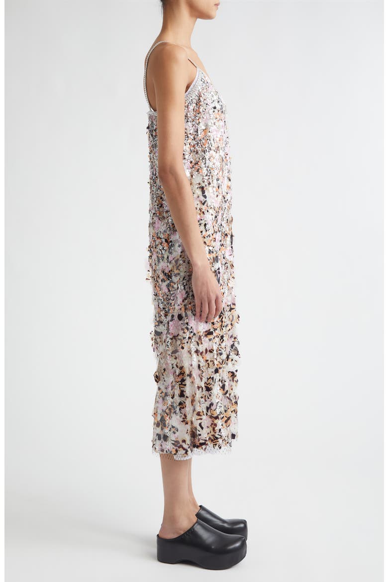 Sequin, Rhinestone & Lace Mesh Midi Slipdress, Alternate, color, CHC24 PINK SAND