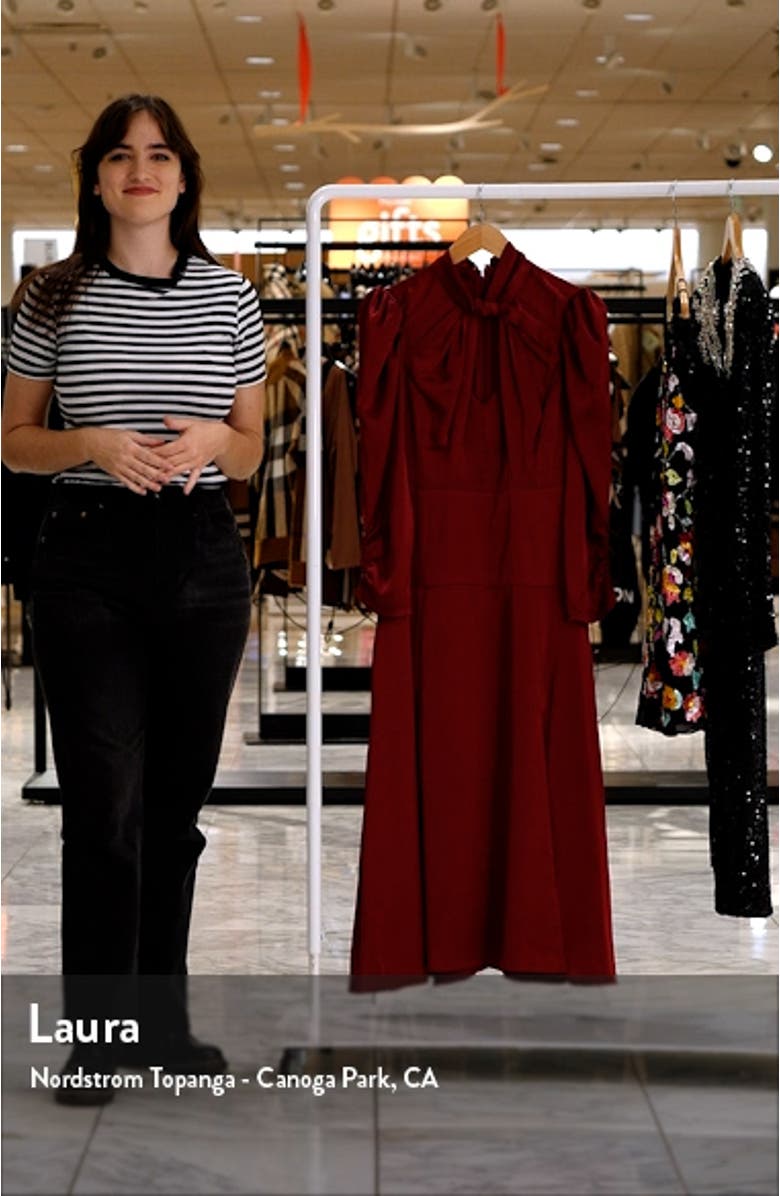 Twist Mock Neck Long Sleeve Dress, sales video thumbnail