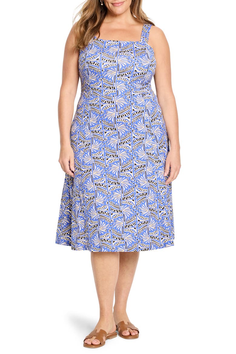 Dana Ocean Jewel Jersey Dress, Main, color, BLUE MULTI