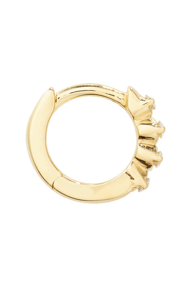 Liora Diamond Huggie Hoop Earrings (Nordstrom Exclusive), Alternate, color, 18K YELLOW GOLD