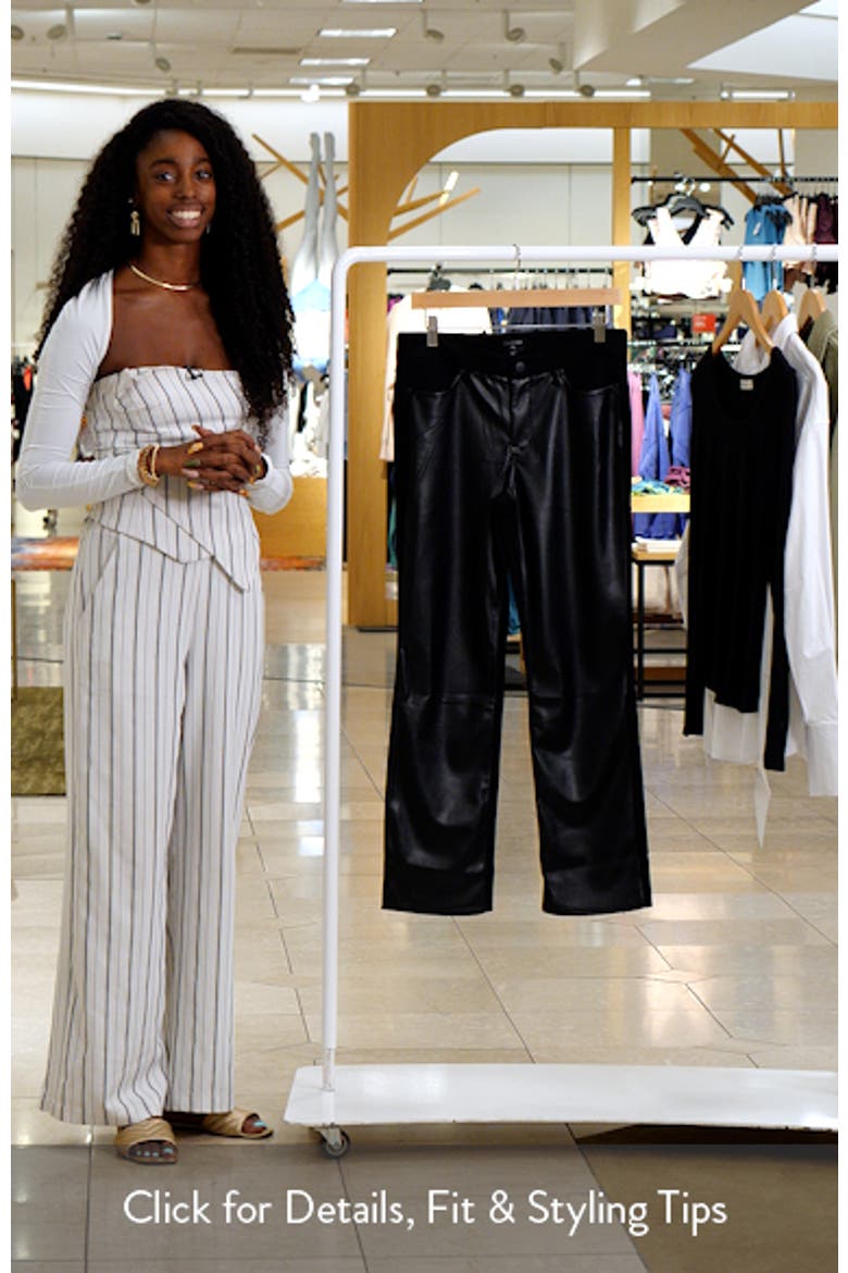 Marilyn Straight Leg Mixed Media Faux Leather Pants video