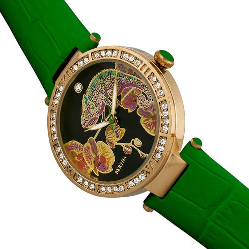 Bertha Camilla Mother-of-pearl Bracelet Watch In Green