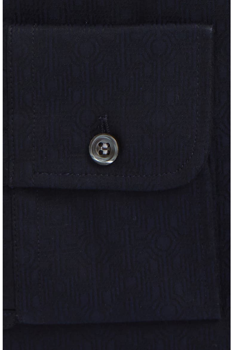 Trim Fit Dress Shirt, Alternate, color, NAVY