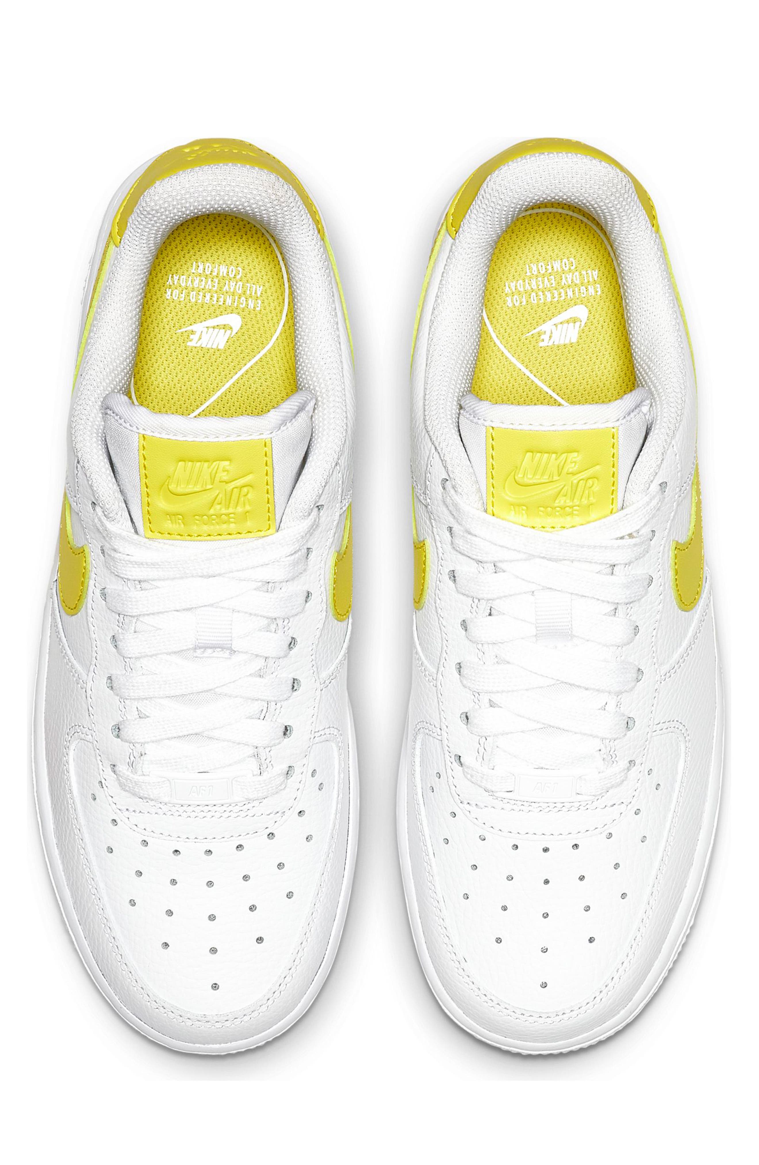 Air Force 1 '07 Sneaker, Alternate, color, WHITE/ YELLOW PULSE/ WHITE