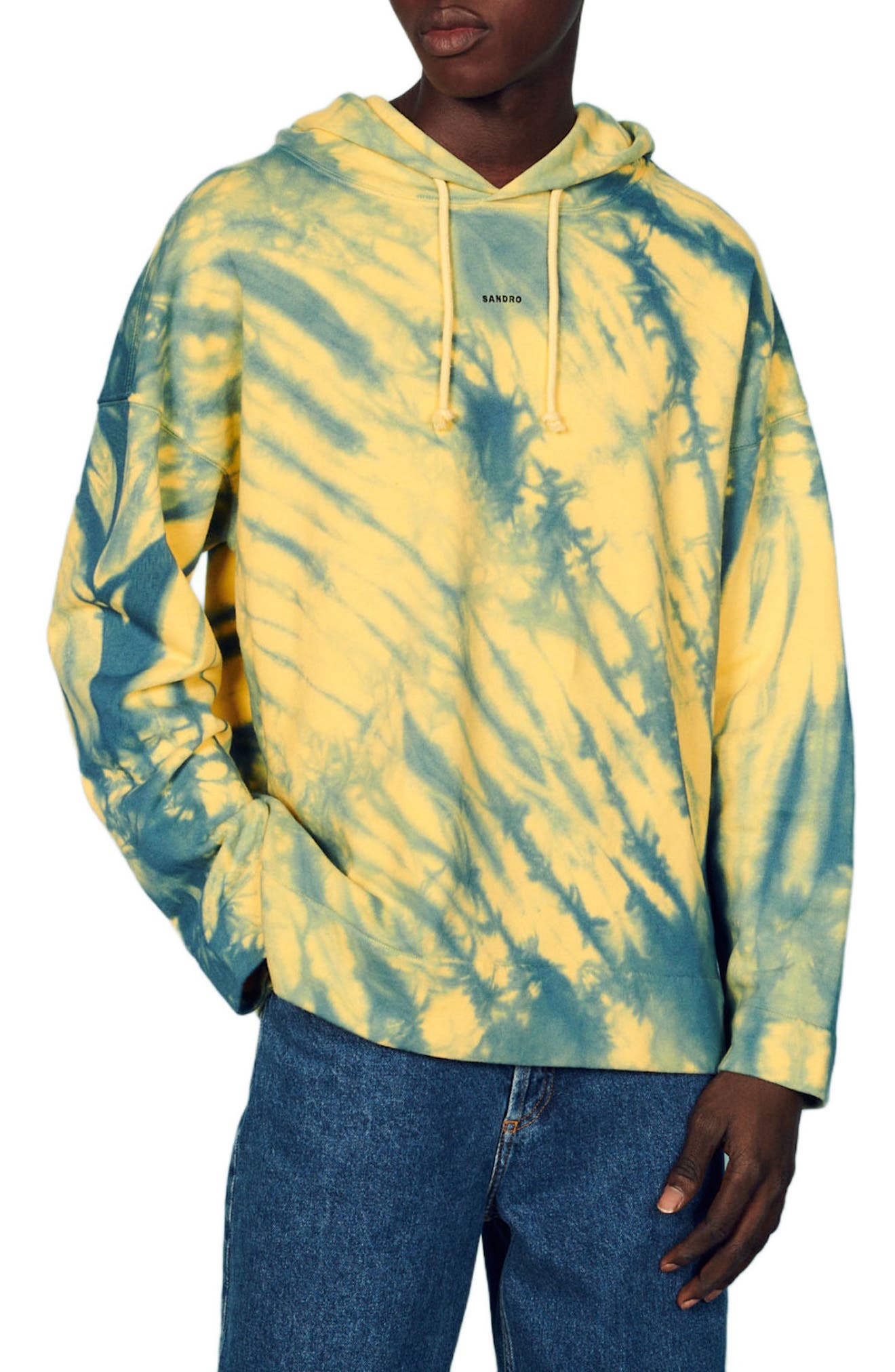 SANDRO Tie Dye Cotton Hoodie