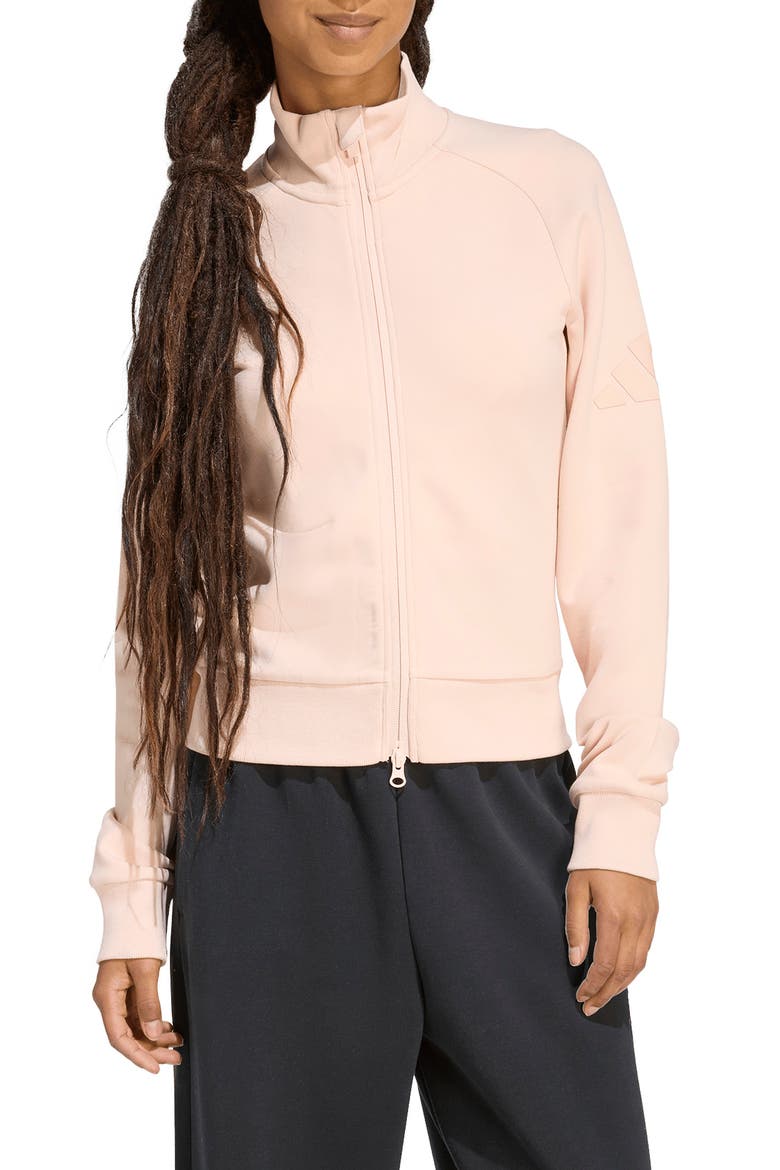 Soft Lux Slim Fit Track Jacket, Main, color, BLUSH PINK/ /