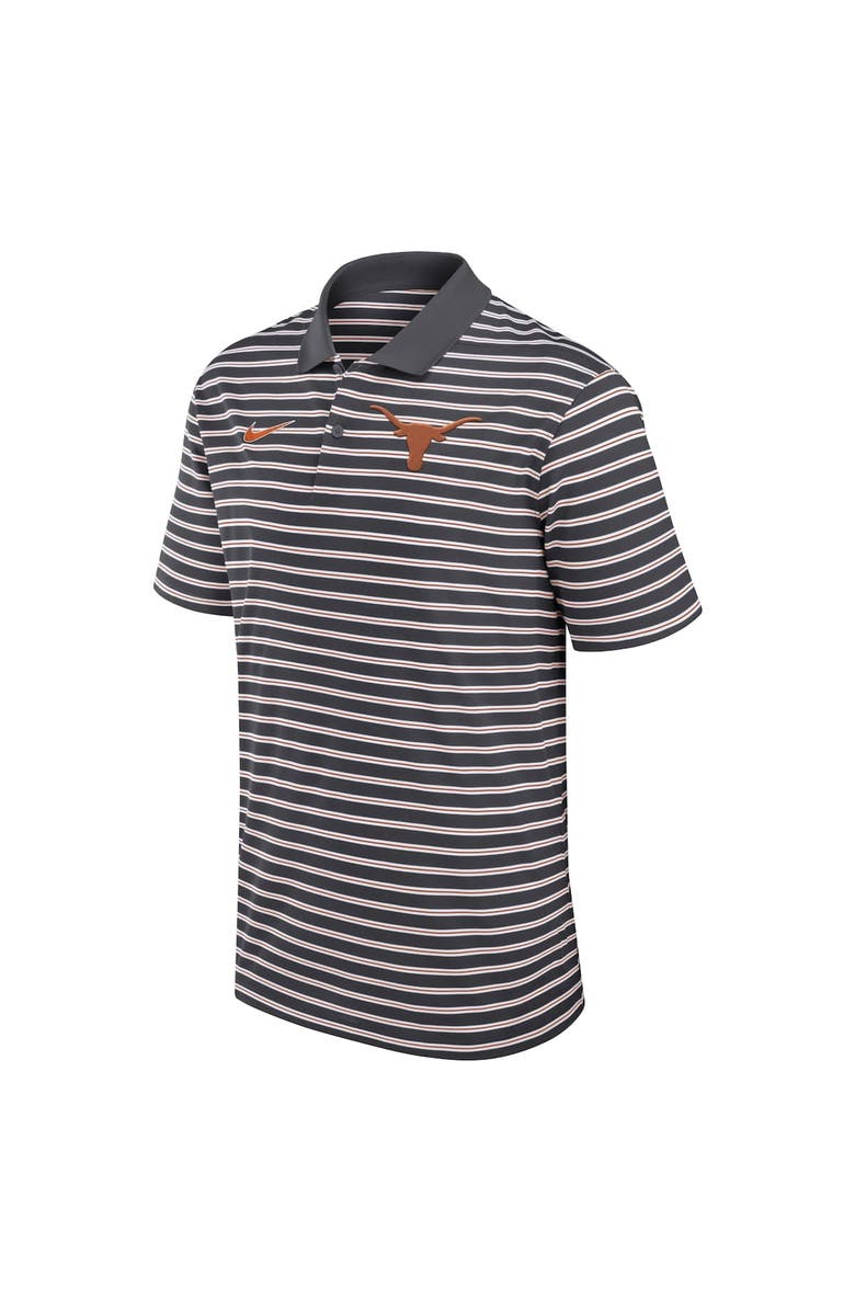 Nike Men's Nike Anthracite/White Texas Longhorns Primetime Victory Striped Performance Polo, Alternate, color, Anthracite
