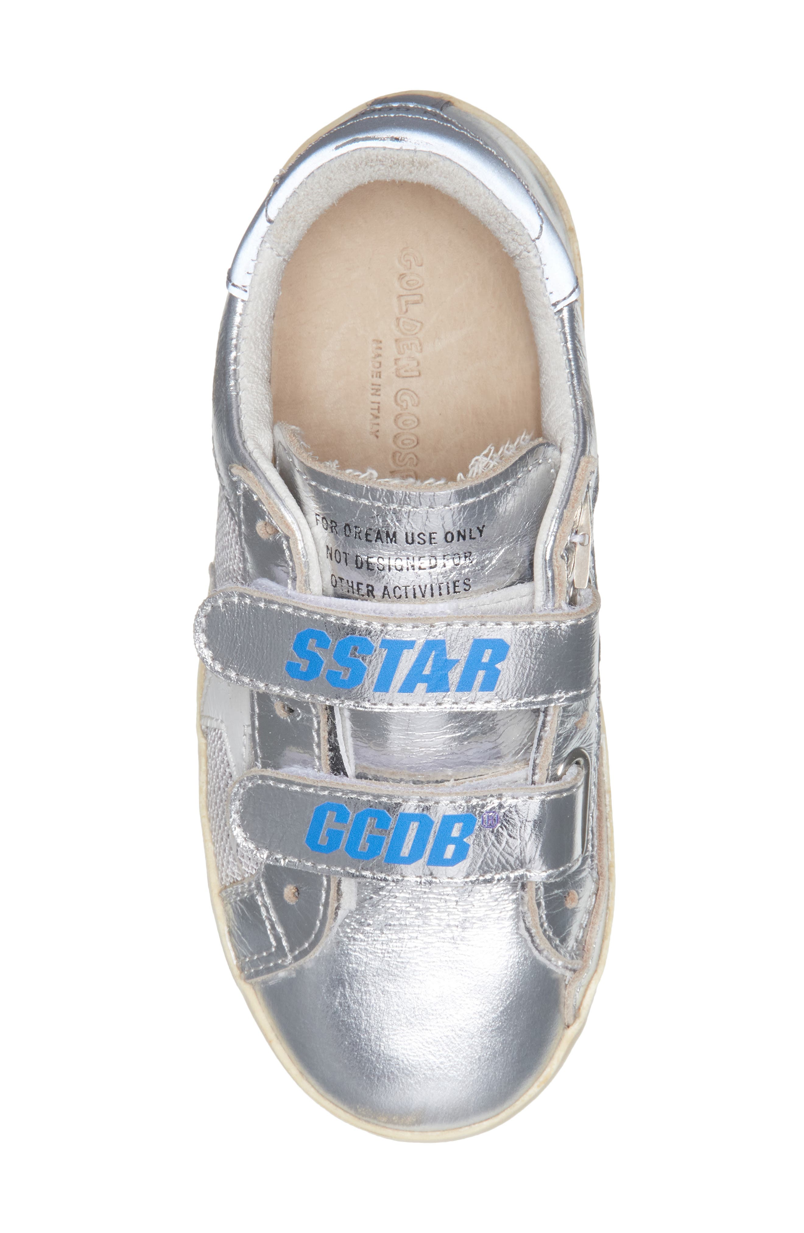 Golden Goose Kids' Old School Mesh & Metallic Leather Sneaker, Alternate, color, 