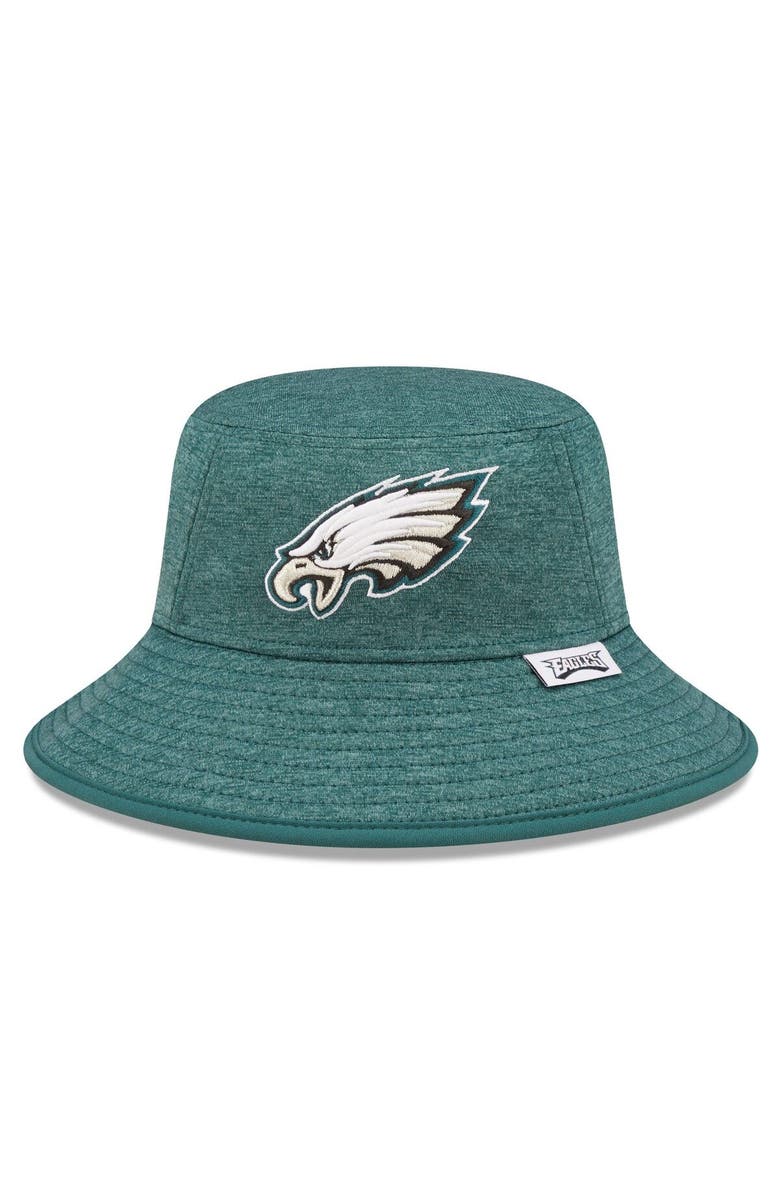 New Era Men's New Era Heather Midnight Green Philadelphia Eagles Bucket Hat, Main, color,
