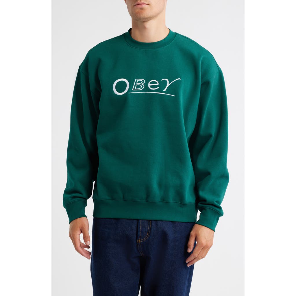 Obey Headlines Logo Sweatshirt In Multi