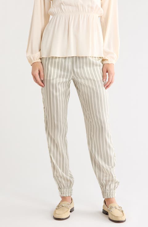 Striped Tapered Trousers