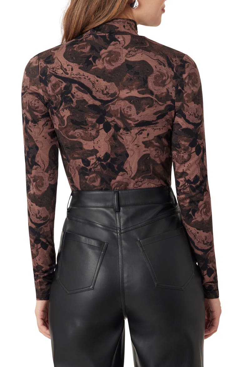 Long Sleeve Mock Neck Top, Alternate, color, MARBLED FLORAL